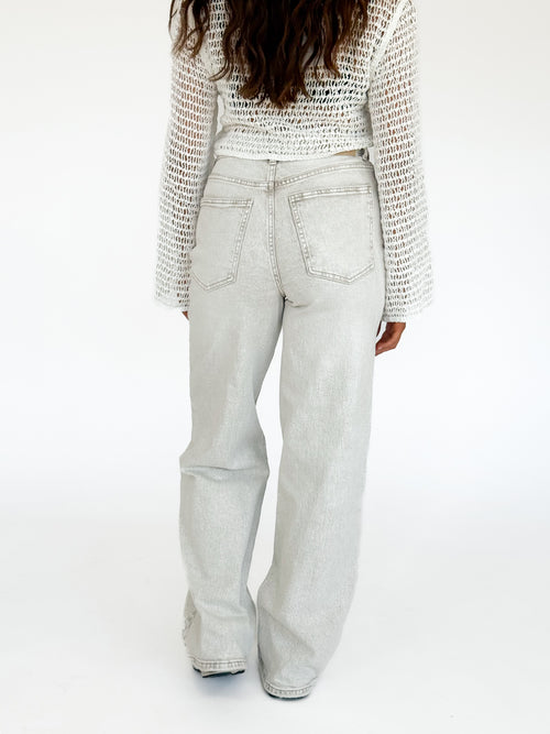 Stretch - Kaylee wide jeans sand