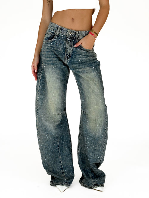 Bibi balloon jeans washed denim