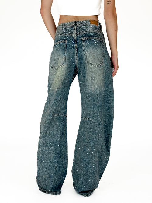 Bibi balloon jeans washed denim