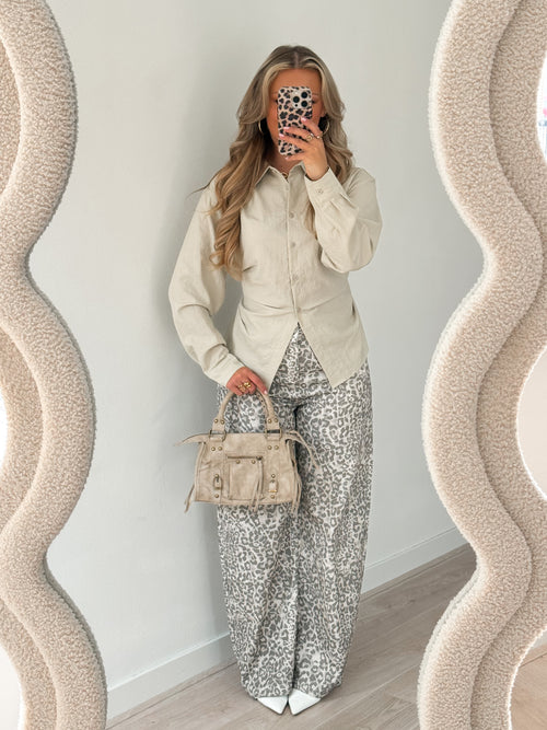 PRE-ORDER Evy wide jeans leopard