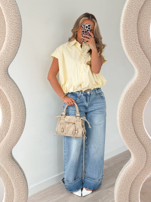 Stretch - Maaike wide jeans mid denim