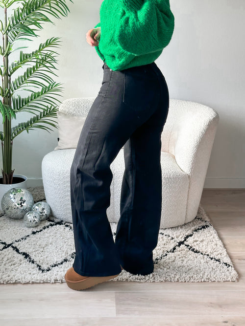 Stretch - Jade wide jeans black