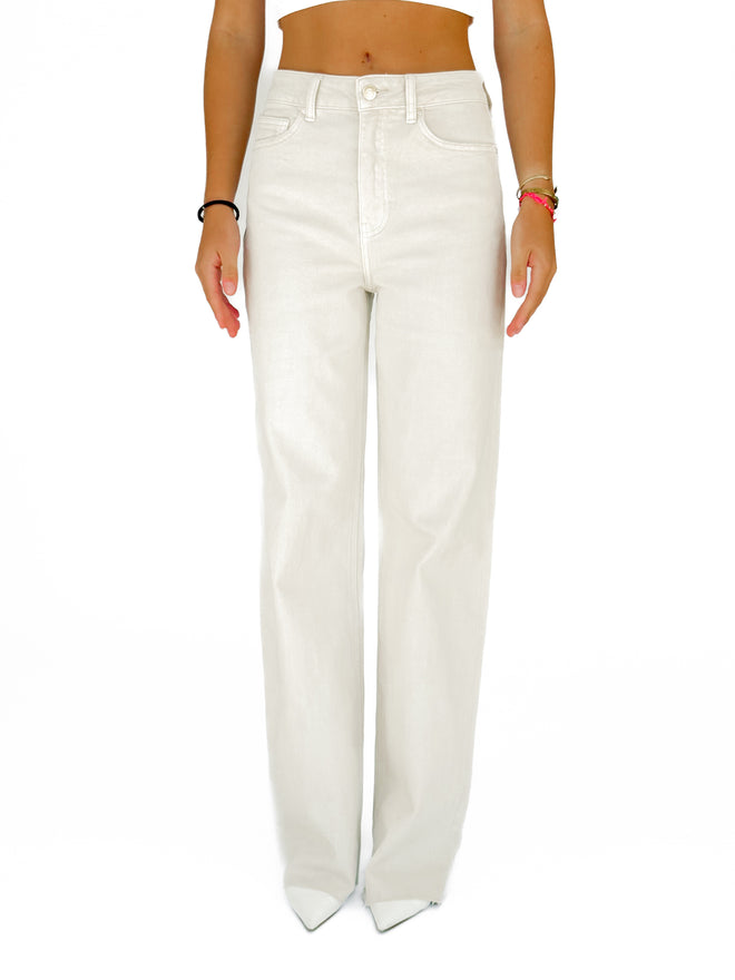 Tall - Stretch - Ayla wide jeans crème