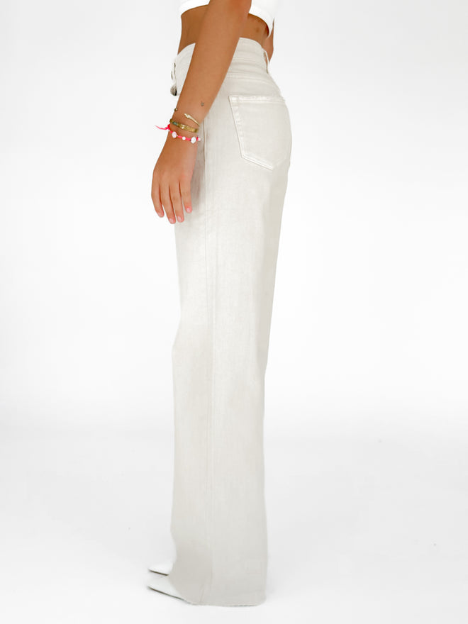 Tall - Stretch - Ayla wide jeans crème