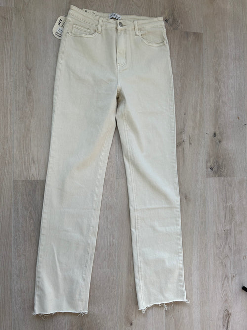 Tweede kans - Floor tall straight leg jeans beige - 42