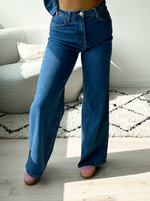 Stretch - Jill wide jeans dark denim