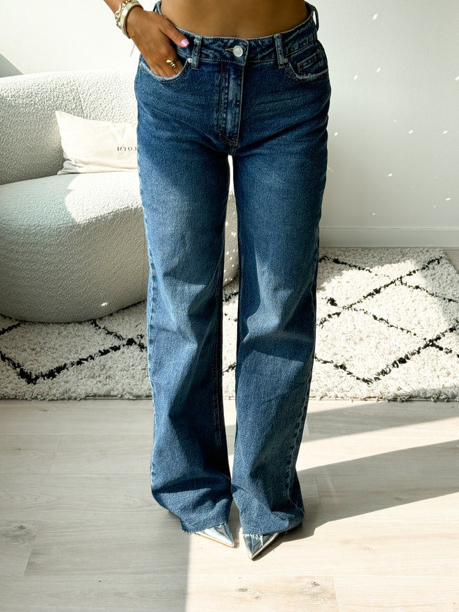 PRE-ORDER Tall - Stretch - Ayla wide jeans dark denim