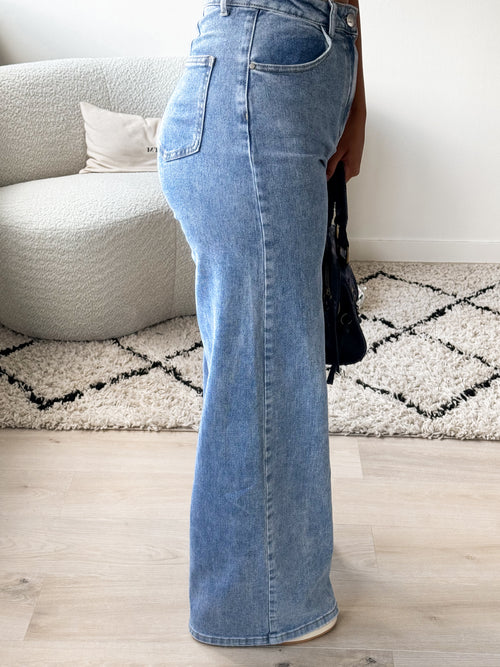 Stretch - Jill wide jeans light denim