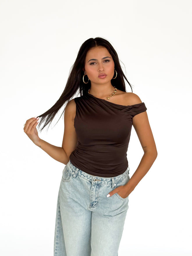 Veerle top brown