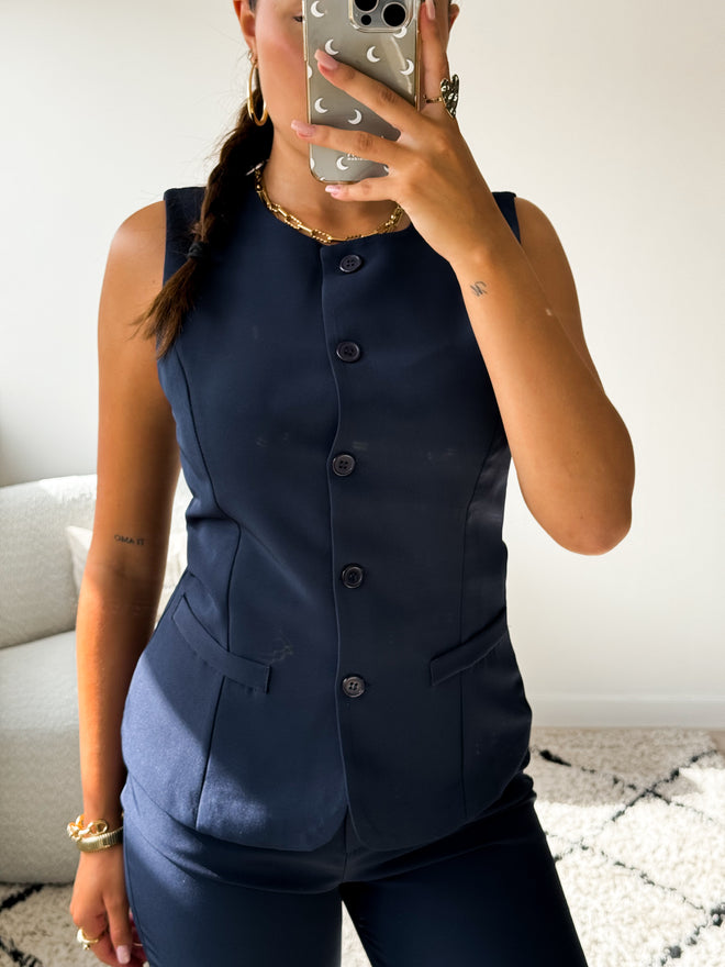 Jenny gilet navy blue