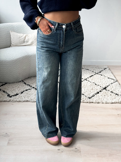 Puck wide jeans dark denim