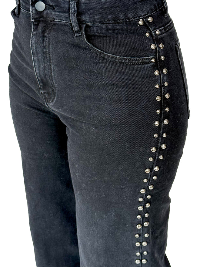 Stretch - Lotte wide jeans black