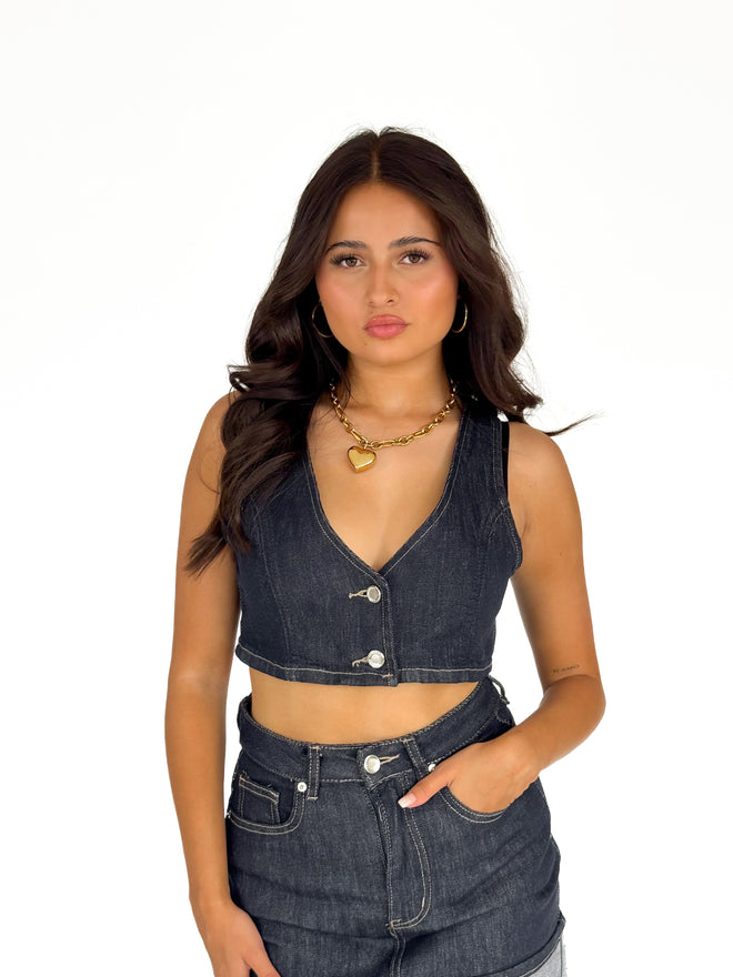 Tess gilet navy blue