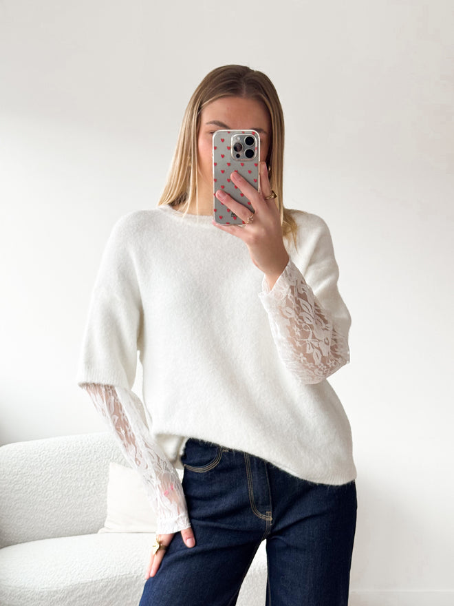 Lot knit white