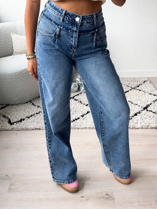 Stretch - Anouk wide jeans dark denim