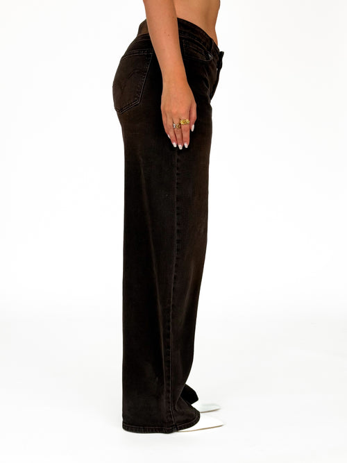 Stretch - Mimi balloon jeans brown