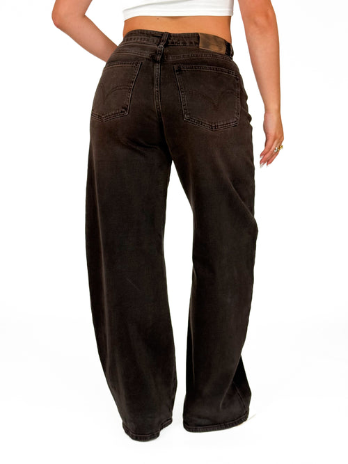 Stretch - Mimi balloon jeans brown