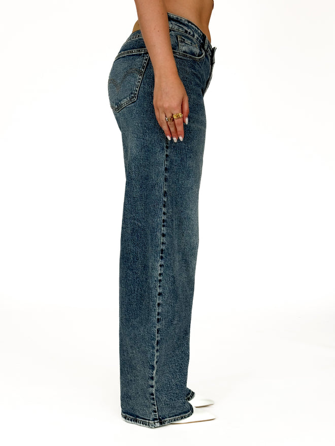 Stretch - Mimi balloon jeans mid denim