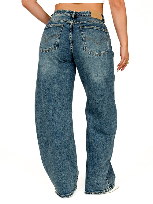 Stretch - Mimi balloon jeans mid denim