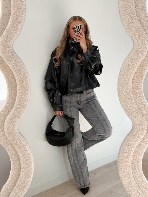 Stretch - Mae wide jeans grey