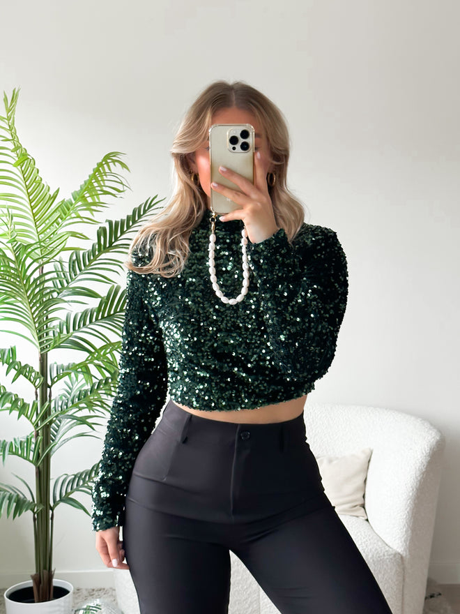 Lucy top forest green