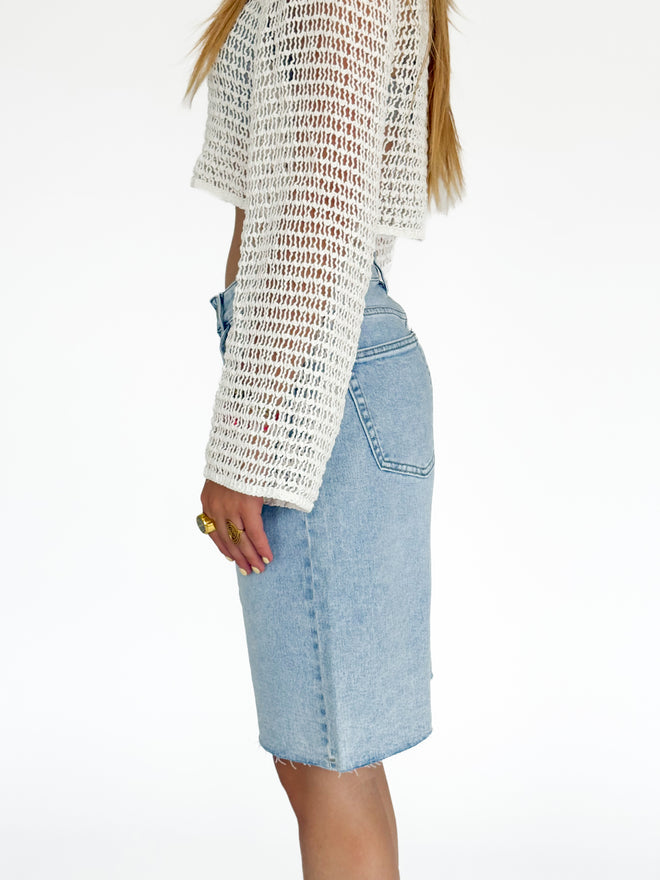 Stretch - Merel jort light denim