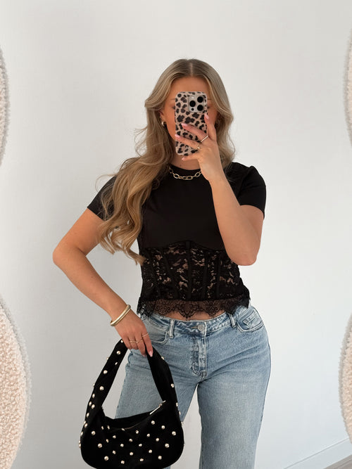 Iris top black