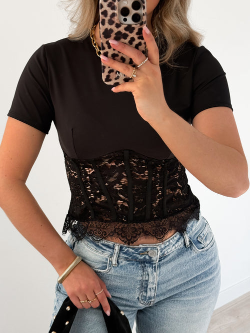 Iris top black