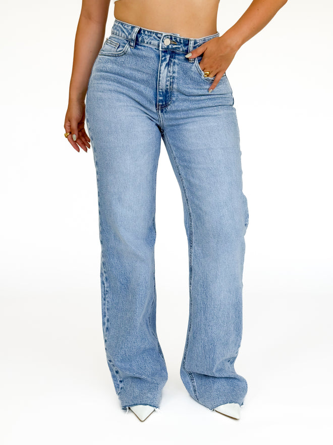 PRE-ORDER Tall - Stretch - Ivy wide jeans light denim