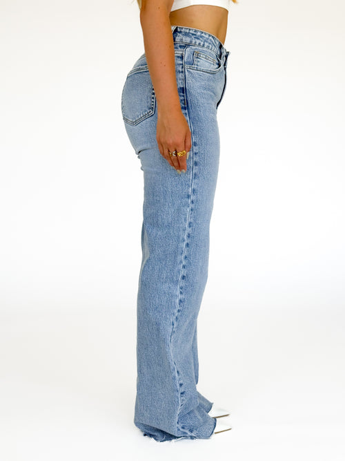 PRE-ORDER Tall - Stretch - Ivy wide jeans light denim