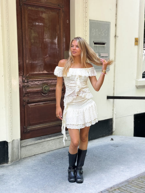 Lea skort crème