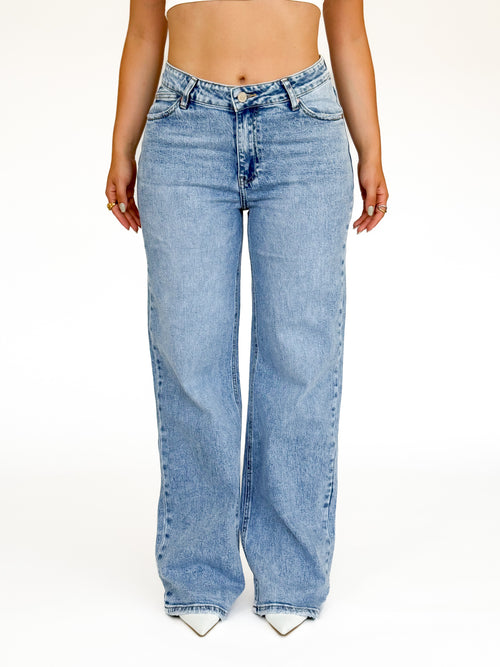 Stretch - Nora wide jeans mid denim