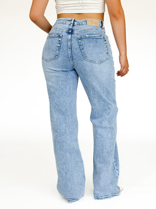 Stretch - Nora wide jeans light denim