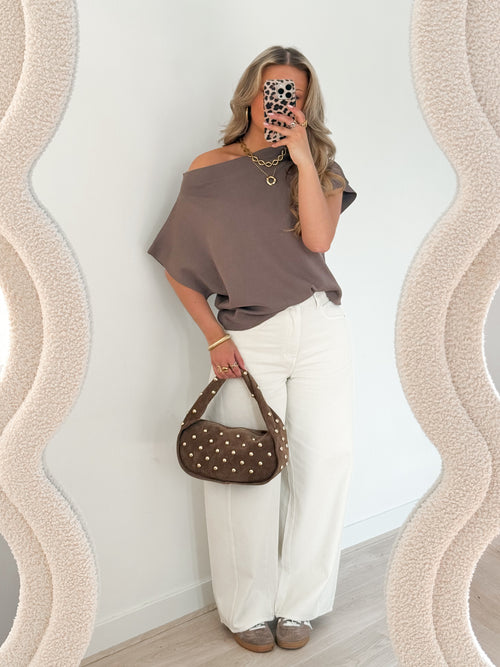 Tess balloon jeans crème