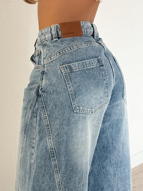 Mila wide jeans mid denim