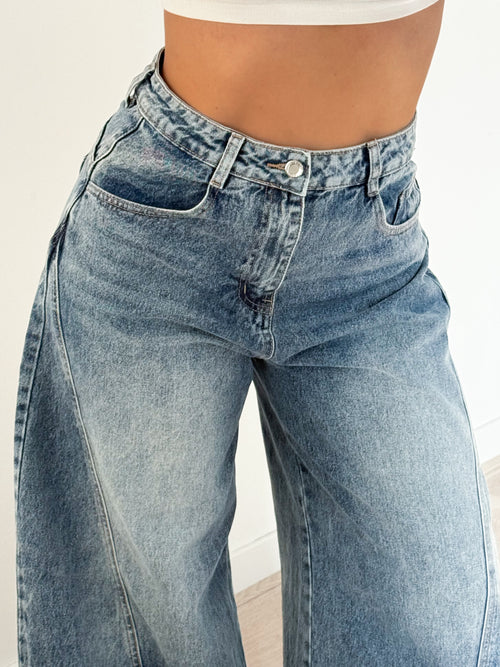 Mila wide jeans mid denim
