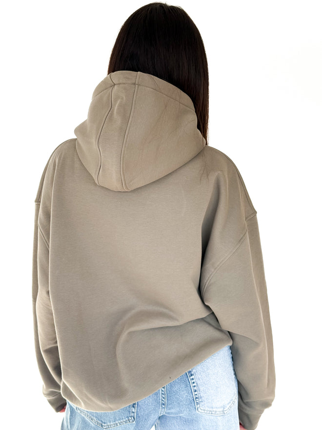 Feline hoodie army green