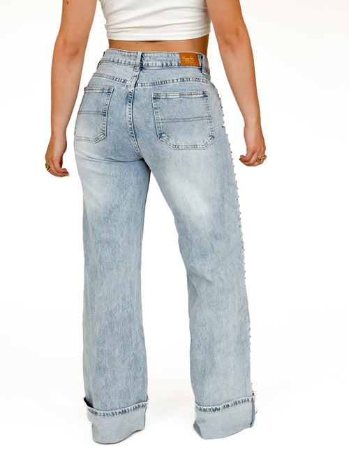Stretch - Celine wide jeans light denim