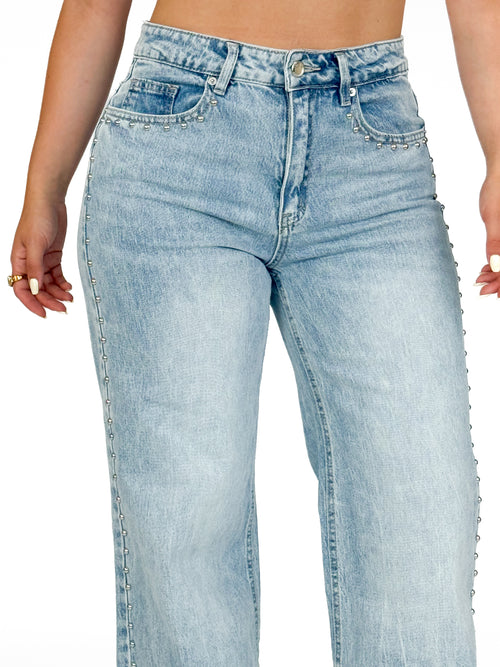 Stretch - Celine wide jeans light denim