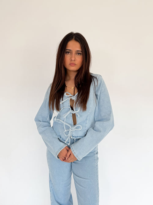 Myrthe top light denim