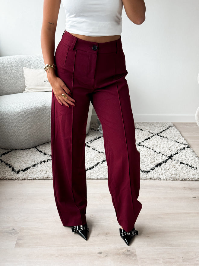 Elina pantalon bordeaux