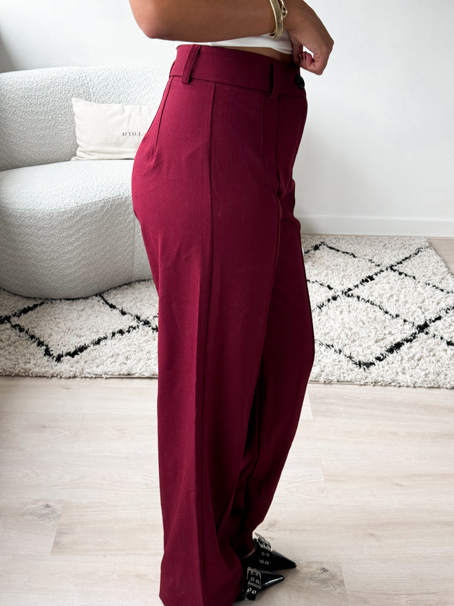 Elina pantalon bordeaux