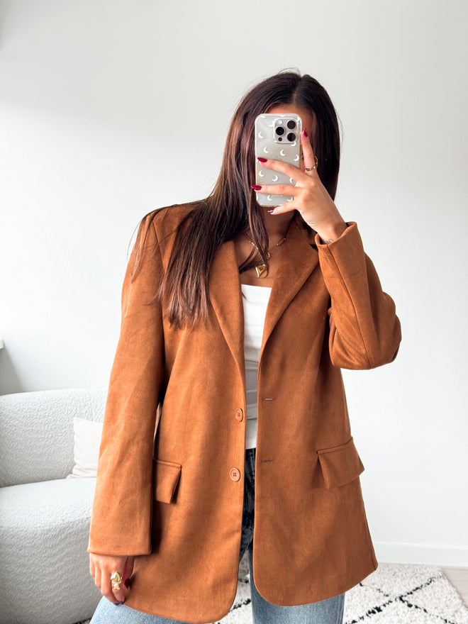 Rosa suede blazer camel