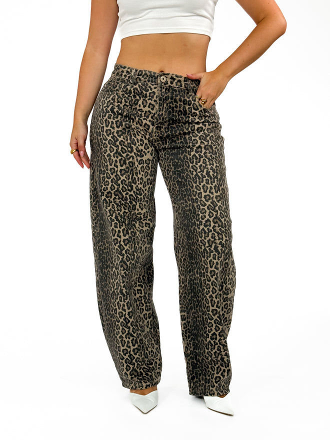 Stretch - Isa balloon jeans leopard
