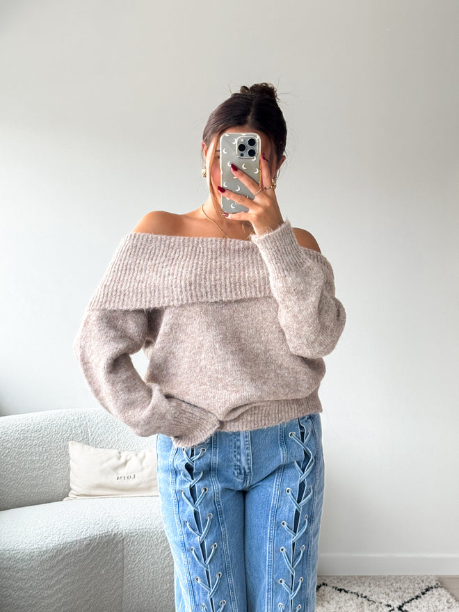 Emma knit taupe