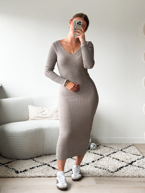 Charlie dress light taupe