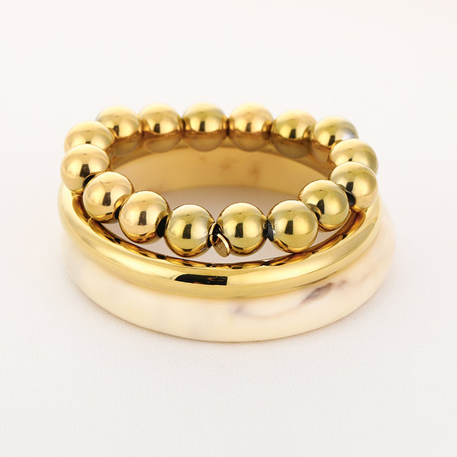 Fenna bracelet gold-crème