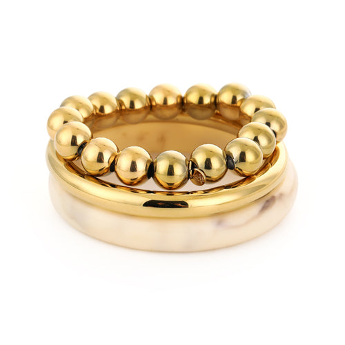 Fenna bracelet gold-crème