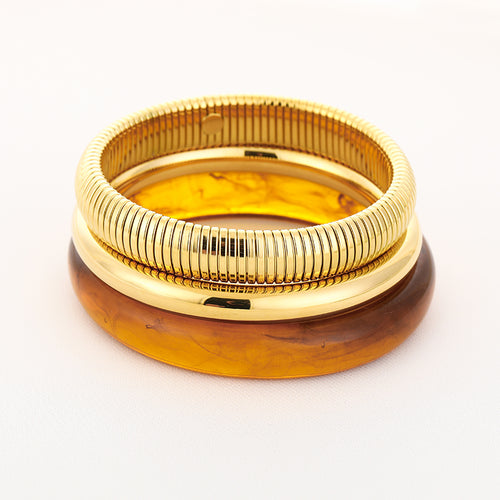 Noor bracelet gold-brown