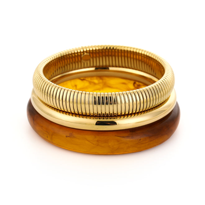 Noor bracelet gold-brown